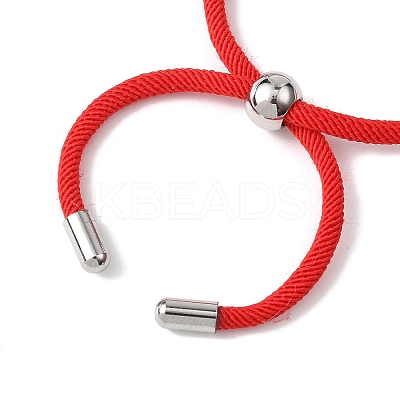3Pcs 3 Colors Nylon Round Cord Slider Bracelet Making AJEW-JB01461-1