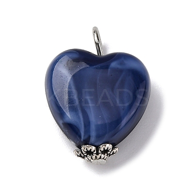 Acrylic Imitation Gemstone Style Pendants PALLOY-JF03511-1