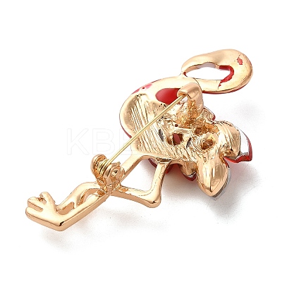 Alloy Crystal & Light Siam Rhinestone Brooch JEWB-R025-04B-1