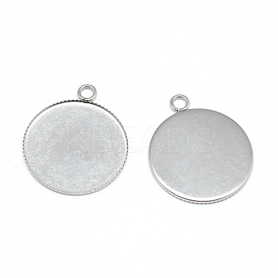 Tarnish Resistant 304 Stainless Steel Pendant Cabochon Settings LS-STAS-T008-124-1