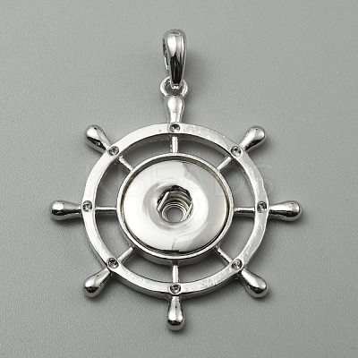 Alloy Hang Snap Base Pendant FIND-WH0110-275-1