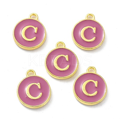 Golden Plated Alloy Enamel Charms ENAM-XCP0001-13C-1