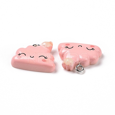 Opaque Resin Pendants LS-RESI-J023-14D-1
