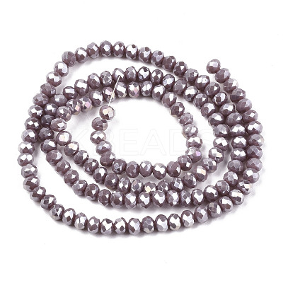 Electroplate Glass Beads Strands EGLA-A034-P8mm-B19-1
