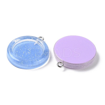 Translucent Resin Pendants RESI-A025-09-1