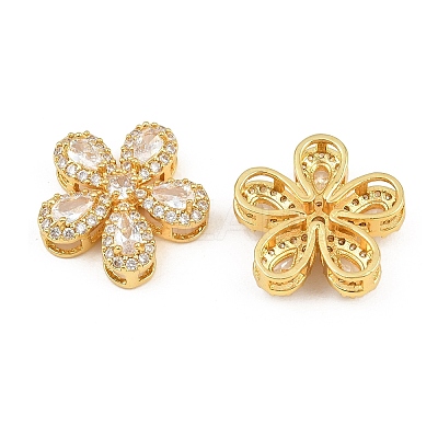 Brass Micro Pave Cubic Zirconia Pendants CU-CBA3D67-06G-05-1