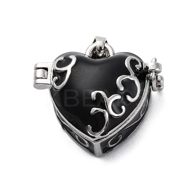 Brass Enamel Locket Pendants KK-F894-15P-03-1