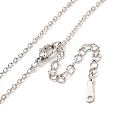Brass Cable Chain Necklaces for Women NJEW-G084-19P-1