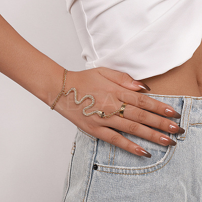 Alloy Chains Ring Bracelet WGC0D97-13-1