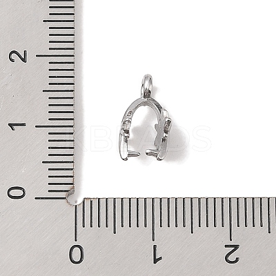 Non-Tarnish 304 Stainless Steel Ice Pick Pinch Bails LS-STAS-Z058-01P-01-1