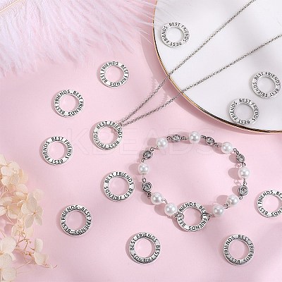 20Pcs Tibetan Style Alloy Linking Rings TIBE-SC0001-96-1