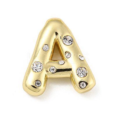 Brass Micro Pave Clear Cubic Zirconia Pendants KK-E093-04G-A-1