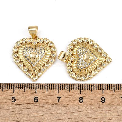 Brass Micro Pave Cubic Zirconia Pendants ZIRC-I367-07G-09-1