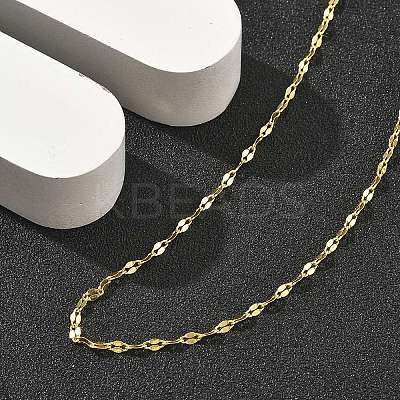 Brass Dapped Chains Necklaces for Women NJEW-D302-23G-1