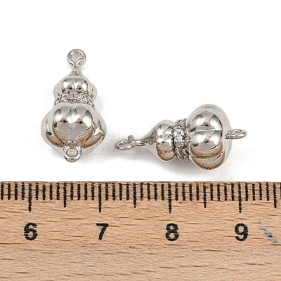 Brass Micro Pave Cubic Zirconia Screw Clasps KK-C136-03P-1