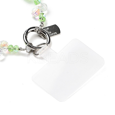 Glass & Iron Beads Mobile Straps AJEW-H153-03B-06-1