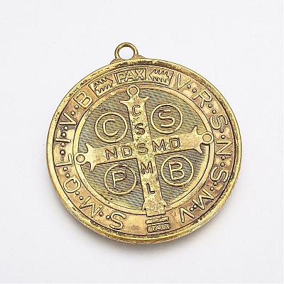 Tibetan Style Alloy Big Pendants TIBEP-A17171-AG-LF-1