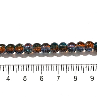 Crackle Glass Beads Strands CCG-C002-6mm-08-1