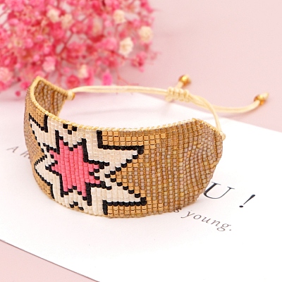 Miyuki Glass Seed Braided Bead Bracelet BJEW-A121-63D-1