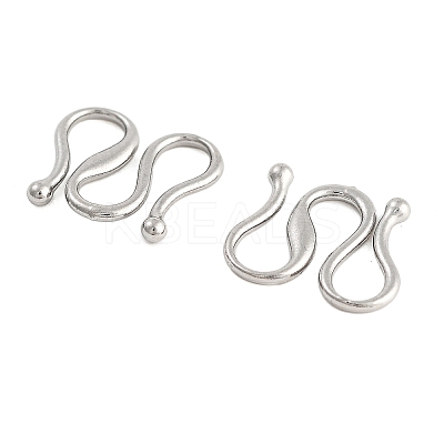 Non-Tarnish 304 Stainless Steel S-Hook Clasps STAS-L082-005P-1