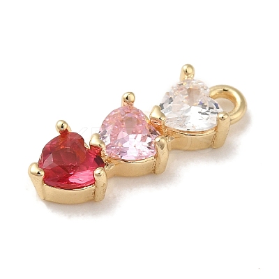 Brass Cubic Zirconia Pendants LS-KK-G499-07G-01-1