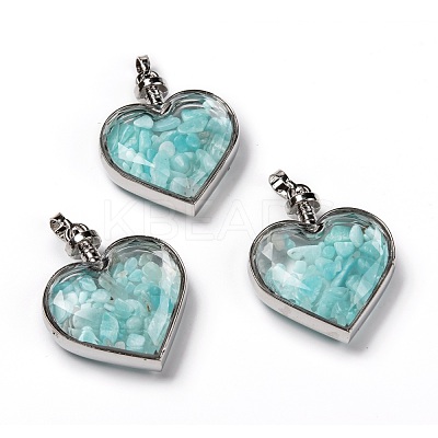 Glass Bottle Pendants G-Z010-02N-1