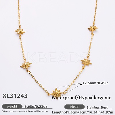 316L Surgical Stainless Steel Link Chain Necklaces for Women FS-WGE9B28-16-1