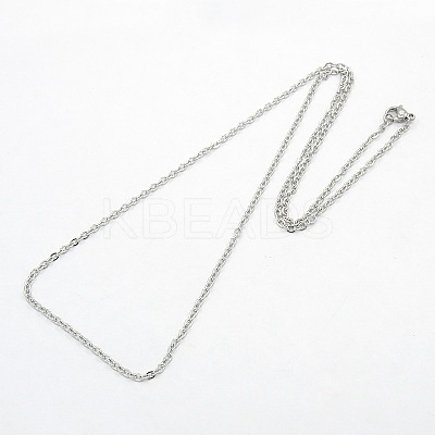 Tarnish Resistant Unisex Casual Style 304 Stainless Steel Cable Chain Necklaces STAS-O037-45P-1