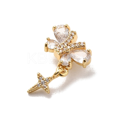 Brass Micro Pave Cubic Zirconia Beads KK-Z131-08G-1