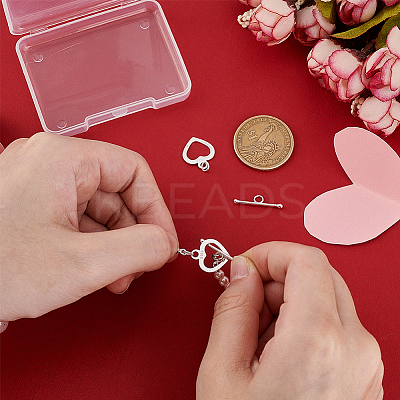 2Pcs 925 Sterling Silver Toggle Clasps FIND-PH0022-60-1
