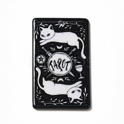Tarot Theme Printed Acrylic Pendants MACR-G061-04N-1