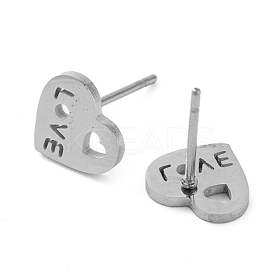Non-Tarnish 304 Stainless Steel Stud Earrings EJEW-M242-02J-P-1