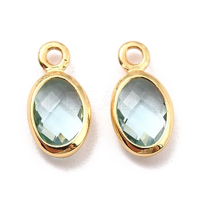 Eco-Friendly Brass with Glass Pendants LS-KK-K268-01E-1