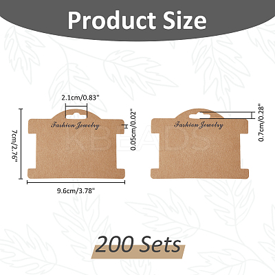 100Pcs Paper Bracelet Display Cards CDIS-WH0027-11B-02-1