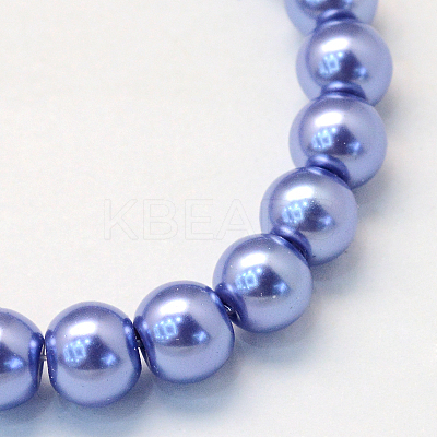 Baking Paint Glass Pearl Round Bead Strands LS-HY-Q003-10mm-09-1