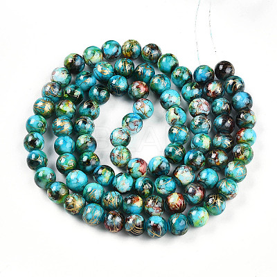 Baking Paint Glass Beads X1-DGLA-N003-10mm-B08-1