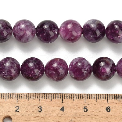 Natural Lepidolite Beads Strands G-L634-B01-10mm-1