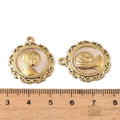 304 Stainless Steel Enamel Pendants STAS-I371-22G-02-1