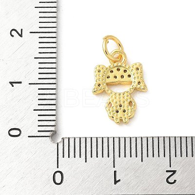Brass Micro Pave Cubic Zirconia Pendants KK-U053-01G-02-1