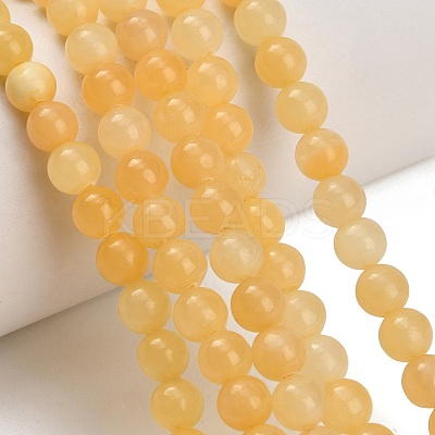 Natural Yellow Calcite Beads Strands GG-CBAA3AB-02-6mm-1