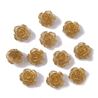 Camellia Resin Cabochons MRMJ-WH0064-51B-06-1