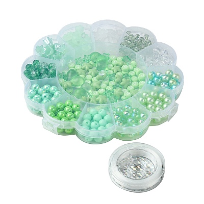 Acrylic Bead Flowers/Stars/Hearts OACR-FS0001-67B-1