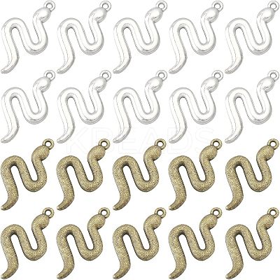 80Pcs 2 Colors Tibetan Style Alloy Pendants FIND-FH0003-85-1