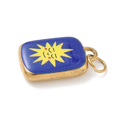 Printing 304 Stainless Steel Pendants STAS-D206-01A-G-1