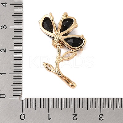 Brass Glass Pendants KK-B100-041G-05-1