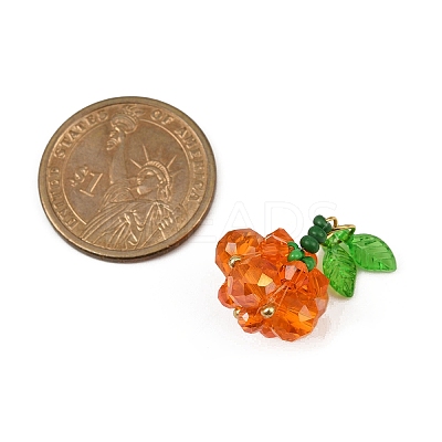 Halloween Theme Glass Seed Beads Pendants PALLOY-MZ00776-01-1