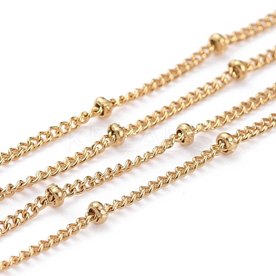 Ion Plating(IP) Handmade 304 Stainless Steel Curb Chains STAS-P200-36G-1