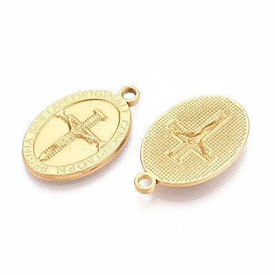 Ion Plating(IP) 201 Stainless Steel Pendants STAS-N109-240G-1