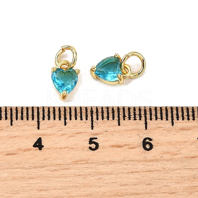 Brass Micro Pave Cubic Zirconia Charms KK-P192-08-G11-1
