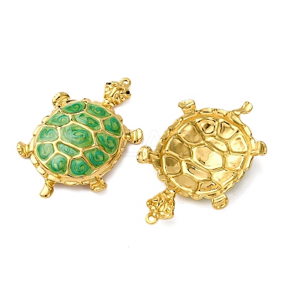 304 Stainless Steel Enamel Big Pendants X-STAS-L299-24G-04-1